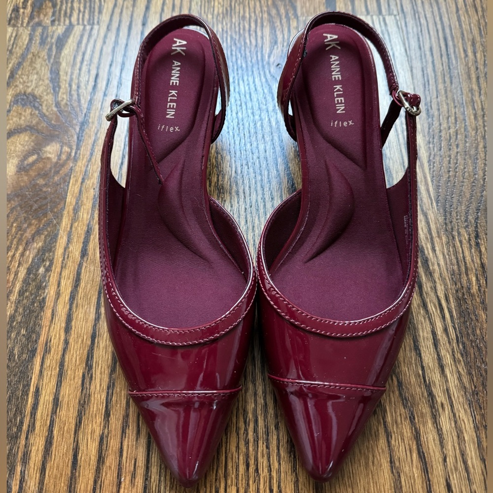 Anne Klein Red Slingback Heels